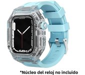 44mm 40mm Glacier Modification Kit Rubber Band For Apple Watch 9 8 7 45MM 41MM Transparent Mod Case For iWatch Series 6 SE 5