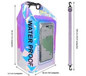 2/5L Swimming PVC Pack Dry Bag Touch Screen Outdoor Waterproof Shoulder Kayak Bags Trekking Drifting Rafting Surfing Boating Bag