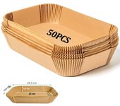 Rectangle Air Fryer Disposable Baking Paper Liner, Non-Stick Food Grade Silicone Oil Paper Tray Microwave Oven Kitchen Cooker