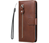 Luxury Zipper Leather Case for Iphone 16 15 14 13 12 11 Pro Max Flip Retro Wallet Book Card Holder for Iphone X XR XS Max 7 8