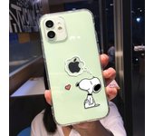 S-Snoopy Cute Cartoon Transparent Phone Case For iPhone 16 15 13 12 11 Pro Max Xr Xs Max 14 Plus 8 Plus Case Cute Soft Cover Y2k