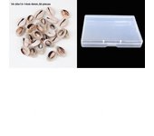 300pcs Seashell Beads 2 Styles Ocean Beach Spiral Shells Craft Sea Shells Charms with 1mm Hole for Jewelry Bracelet