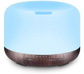 Humidificador de aromaterapia con control remoto y luz colorida de 500 ml, difusor ultrasónico de aceites esenciales.
