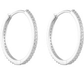 FULSUN Cubic zircon circles huggie earrings 925 sterling silver 14K gold plated fashion earrings fine jewellery gift for women