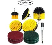 3Pcs/Set Electric Scrubber Brush Drill Brush Kit Plastic Round Cleaning Brush For Carpet Glass Car Tires Nylon Brushes