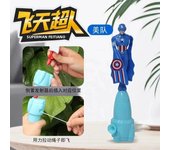 Anime Spiderman Bamboo Dragonfly Flying Toy Iron Man Captain Rotating String Flying Toys Outdoor Toy for Boys Children Gift
