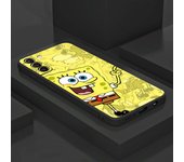 Black Case for Samsung Galaxy S23 S21 Ultra 5G S20 FE S10 S22 Plus Note 20 10 Lite Phone Soft Cover Cartoon Friend Sponge-Bobs