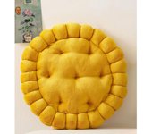 Cojín de meditación con forma de galleta, redondo, cuadrado, para silla, sala de estar, balcón, oficina, sofá, yoga, 40 cm (cuadrado, marrón claro).