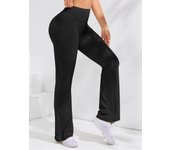 Women Flared Leggings Girl High Waist Breathable Wide Leg Yoga Pants Fitness Workout Tights Gym Sports Casual Slim Clothing