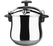 Magefesa Star Bombeada - Olla a Presión Tradicional de Acero Inoxidable 18/10, Cocina Sana, Para Inducción, Reparto del Calor, Válvula Giratoria