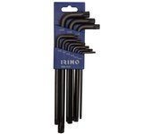 JOGO PETACA 9 CHAVES CURVAS PAVONADAS TORX® INVIOLÁVEIS T10-T50 454-9-H IRIMO