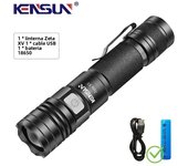 Portable Hand Lantern Powerful LED Flashlight Waterproof 5 Modes Zoom Torchlight Super Bright Torch USB Rechargeable Emerency