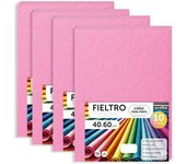 Fieltro para Manualidades, Fieltro de Colores, Suave y Flexible, Material para Costura, Telas Patchwork, Ideal para proyectos DIY, artesanía o decoración, 40x60cm - m-office (rosa claro, 40 uds)