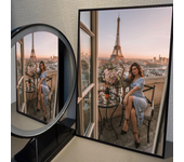 1pc Black And White Luxury Fashion Parisian Woman Money Poster Self-adhesive Art Waterproof Paper Sticker Wall Decor