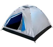 Tienda de campaña Aktive Camping 4 personas plata 130x205x205 cm