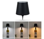 Wireless Bottle Table Lamp Touch Control of 3 Colors and Stepless Dimming Night Lamp Suitable for Bar Wine Bottles Desk Lights