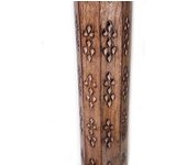 Box of 2 Hexaganal Incense Tower Smoke Box - Mango Wood