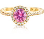 1 Carat Moissanite Ring For Women Solid 925 Silver 18k gold yellow Plated Luxury Wedding Female Jewelry With Certificate Gift