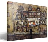 Cuadro Canvas Pared Casa Río Egon Leo Adolf Schiele - Alta Resolución - Lienzo Algodón 100% - Bastidor Madera Abeto - Calidad Superior