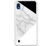 Funda compatible con Samsung Galaxy A10 - Be Unique Funda Gel mármol con blanco y negro