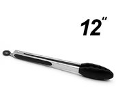 Pinzas para alimentos de silicona y nailon de grado alimenticio para barbacoa, juego de pinzas antideslizantes para parrilla