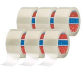 Cinta de embalaje transparente de alta calidad - 6 rollos de 48mm x 100m - Para logística Express