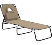 vidaXL Tumbona plegable acero recubrimiento en polvo tela Oxford Azul, Negro, Rojo Sillas de Exterior Ideal para jardín, playa, piscina, terraza Tumbona Piscina Tumbonas Playa Tumbonas Jardín Exterior