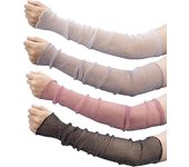 Mangas Largas de Malla para Mujer - Protección UV y Refrigeración - Guantes Sin Dedos - Fiesta Al Aire Libre S