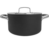 ARCOS Samoa - Cacerola Antiadherente con Tapa de Cristal (20 cm), Aluminio Forjado, Recubrimiento Antiadherente Eclipse®, Asas de Acero Inoxidable, Apta Cualquier Cocina, Horno y Lavavajillas, Full Induction, Sistema Ahorro Energético