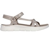 Sandalias Beige Skechers Go Walk Flex Sandal - Sublime Taupe Deportiva Y Elegante