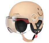 Casco de moto moderno con visera para Niños, niños, paraguas y Mujeres, casco Abierto de moda de Verano.