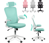 JUPPLIES Silla Escritorio Ergonomica - Silla oficina Ajustable y Reclinable con Soporte Lumbar, Reposacabezas Ajustable, Plegables, Malla Transpirable, Ruedas Giratorias 360° Soporta hasta 120kg