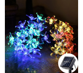 Solar Fairy String Light Sakura Garlands 5M Peach Flower CherryLED Lamp for Wedding Party Garden Outdoor Decor Led Lights