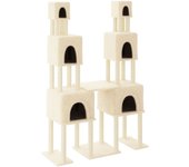Rascador para Gatos con postes de isal de color crema 199 cm