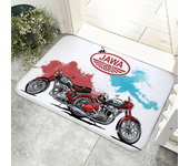 1pc JAWAs Vintage Motorcycle Floor Mat Floor Mat Anti-Slip Kitchen Bedroom Handmade Tufted Rug Carpet Living Room Entrance Rug