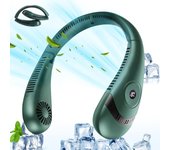 Ventilador de Cuello recargable Ventiladores de Cuello 360 ° Enfriamiento 18 horas, Ventilador de Cuello plegable Carga USB Ventiladores personales sin Aspas Cuello Redondo Silencioso, 3 velocidades de Potencia
