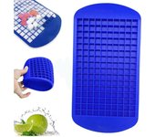 Mini bandeja para cubitos de hielo para congelador, 160 moldes pequeños para cubitos de hielo, fácil de desmoldar, ideal para enfriar whisky, cócteles, bebidas y café (blanco)