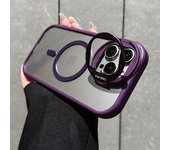 Glass Camera Protection Stand Holder Case For iPhone 16 15 14 Plus 12 13 11 Pro Max Magsafe Magnetic Wireless Charge Back Cover