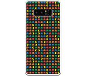 Funda compatible con Samsung Galaxy Note 8 - Patron Comecocos Fondo Negro