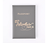 2024 New PU Leather Travel Passport Cover Heart Letter Print Women Passport Holder Case for Men Travel Document Credit Card Case