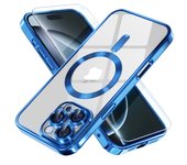 Luxury Magnetic Plating Case For iPhone 15 16 Pro Max Plus Pro Camera Lens Protector Glass For Magsafe Wireless Charger Cover