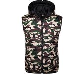 Otoño e Invierno nueva moda Chaqueta de algodón color camuflaje chaleco de talla grande para hombre Chaqueta de algodón bordada para hombre