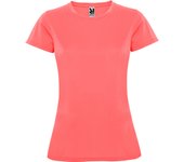 Camiseta Deporte Entallada Manga Corta para Mujer Roly Montecarlo , Poliéster Piqué, 150g/m²