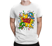 70s 80s Arcade Game Bubble Bobble T-Shirt Men 100% Cotton Short Summer Sleeve Casual Plus Size Shirt Adults Fashion Streetwear