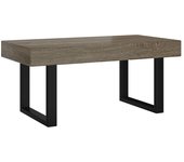 vidaXL Mesa de centro MDF y hierro claro 90x45x40 cm Marrón claro, Marrón oscuro, Gris Mesita de Salón o Comedor o Auxiliar Mesa de Café Meuble Salón