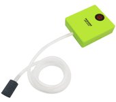 ABS Green Aquarium Air Pump Single Outlet Dry Cell Battery Operated Fish Tank 7cmx6.5cmx2cm