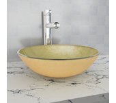 vidaXL Lavabo Vidrio Templado 42 cm Esmerilado Fregadero Fontanería Bricolaje Color del lavabo Esmerilado,  Marrón,  Dorado y mas