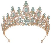 Tiara de cristal con forma de gota de agua de lujo para mujeres, bodas, niñas, fiestas de cumpleaños, corona, accesorios para el cabello