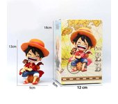 13cm Anime Figure One Piece Monkey D Luffy Roronoa Zoro Kawaii Toys Q Figural Nendoroid Car Decoration PVC Model Gift