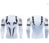 Men's Compression Shirt Anime Jujutsu Kaisen 3D Print Workout Gym Rash Guard for Men Quick Dry erformance Jogging Sportswear